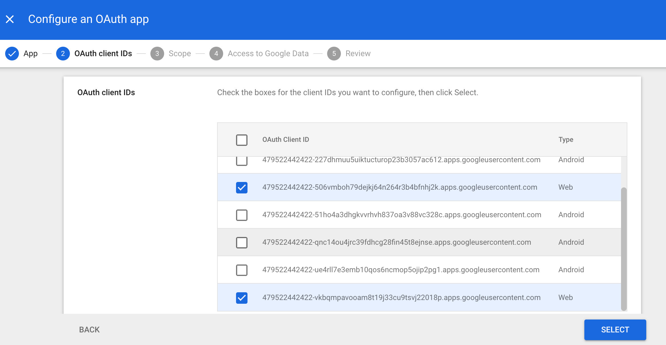 Google Workspace Configure an OAuth app